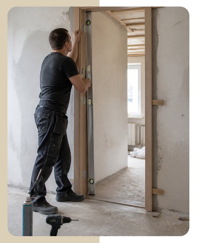 Профессиональный монтаж межкомнатной коробки под ключ в Муравленке